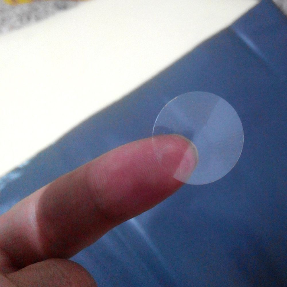 Clear Round PVC Poly Sealing Label Sticker 4 Cm Diameter ...