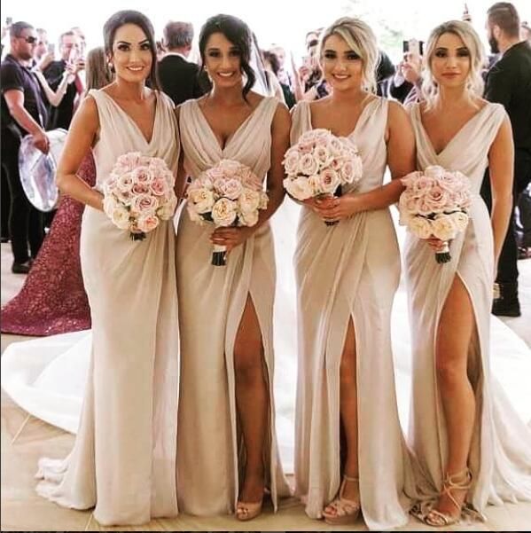 Vestidos damas de honor color champagne Clearance