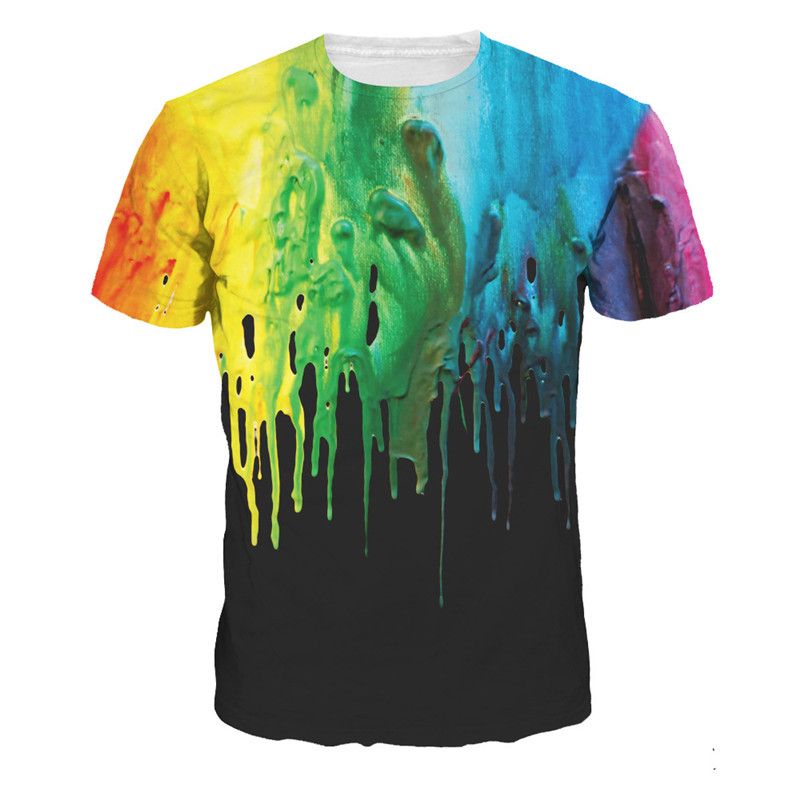 Acquista Graffiti Uomo Hip Hop T Shirt Colorata Creativa Manica