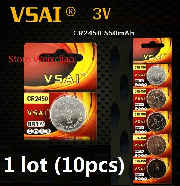 1 Cr2450 3v Lithium Li Ion Button Cell Battery Cr 2450 3 Volt Li Ion Coin Batteries Vsai Battery Cables Battery Direct From Weixcliao1 15 59 Dhgate Com