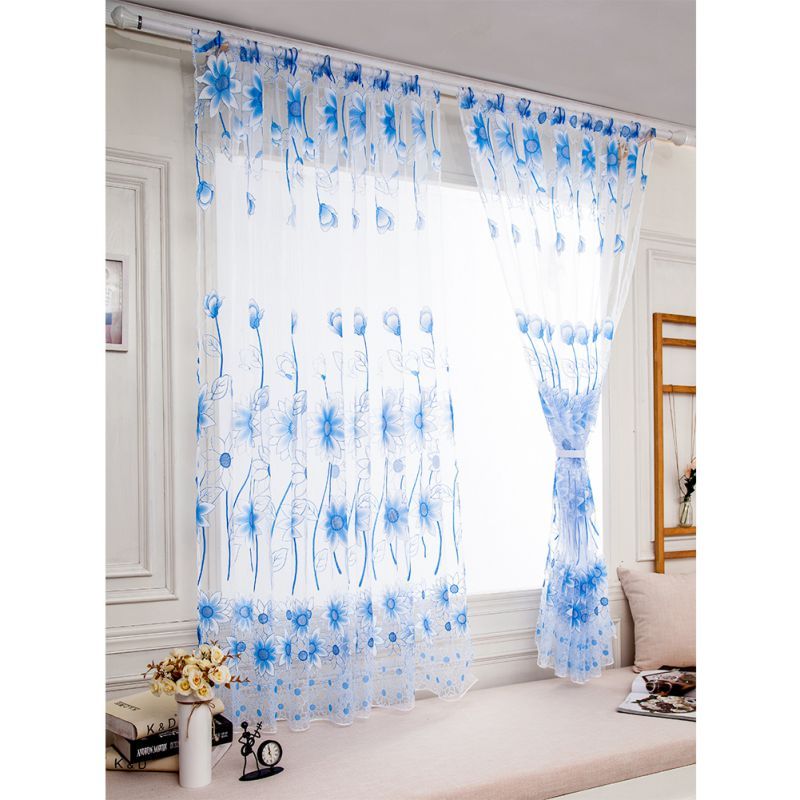 2019 1m 2m Window Curtains Sheer Voile Tulle For Bedroom Living