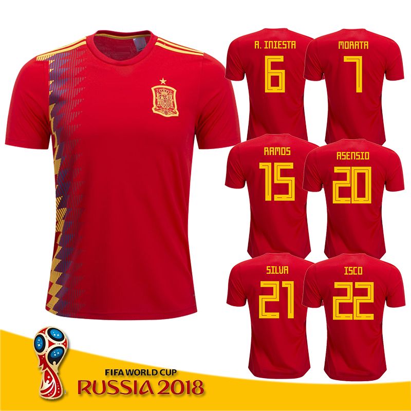 spain 2018 world cup jersey