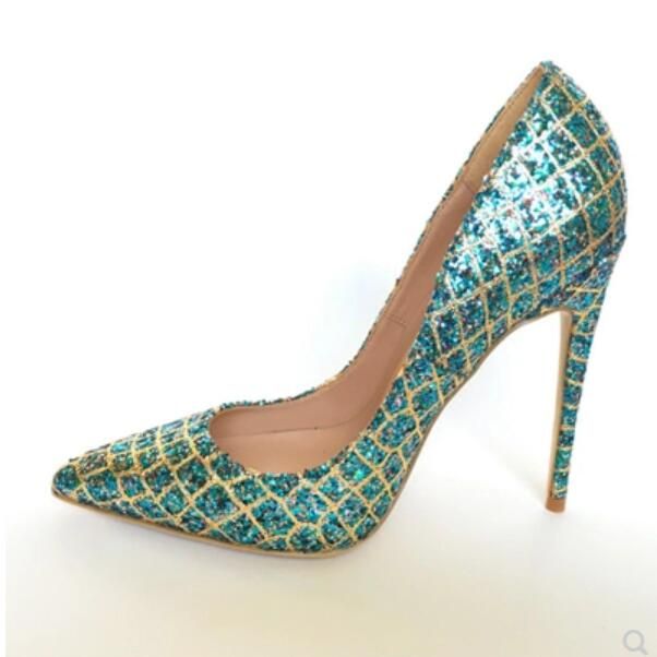 sequin pumps