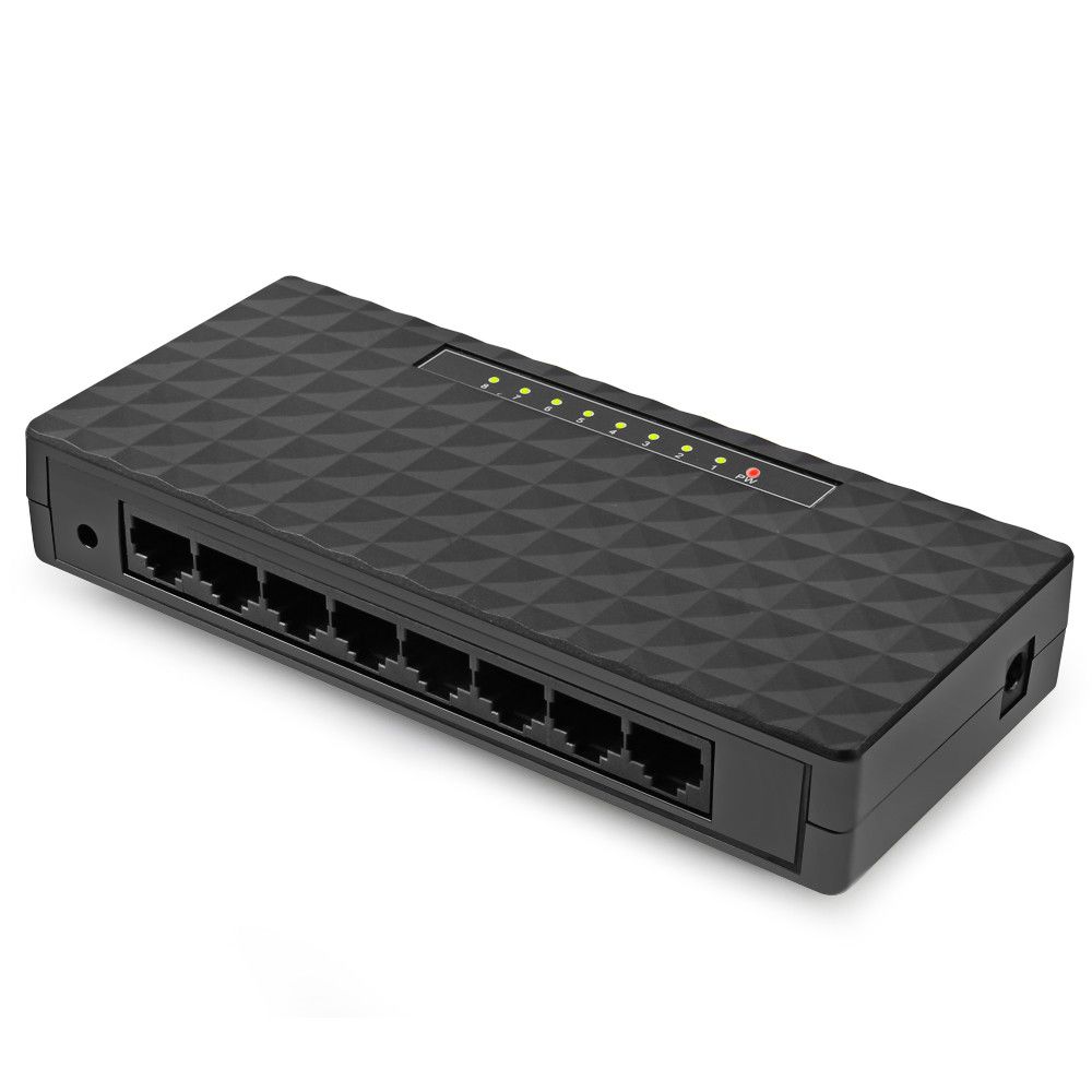 10//100Mbps Ethernet 8-Port Network Switch HUB Desktop Fast LAN Switcher Adapter