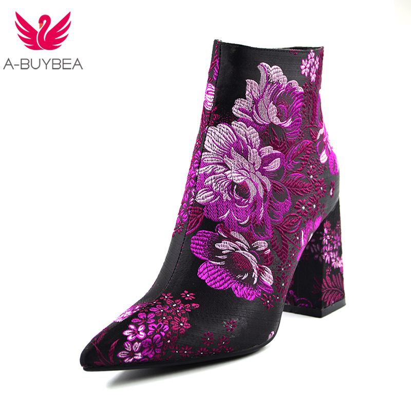 floral ankle boots uk