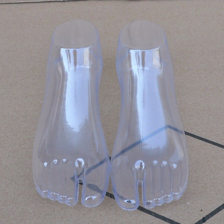 DYNWAVE 1 Pair Female Feet Foot Shoes Mannequin for Foot Display Thong Style Sandal Shoe