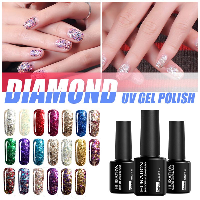 Huration 8 Ml Marca Semi Permanente Diamante Brillo Oro Azul Color Esmalte  En Gel Para Uñas Soak Off UV Led Lucky Gel Barniz Polaco Para Arte Por  Boyyt, 19,16 € | Es.Dhgate.Com
