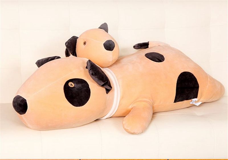 stuffed dog laying down