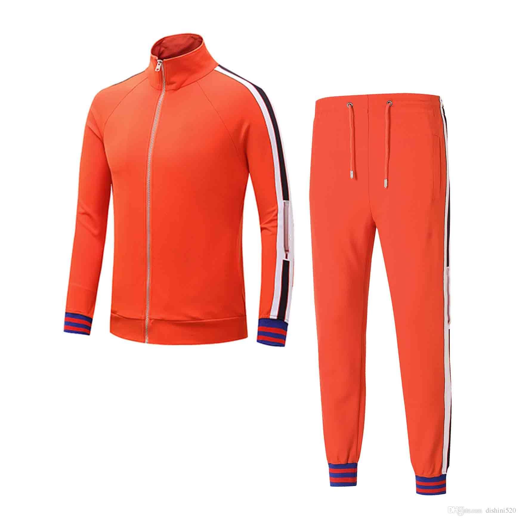2020 Tracksuit Jackets Set Fashion Running Tracksuits Men Sports Suit ...