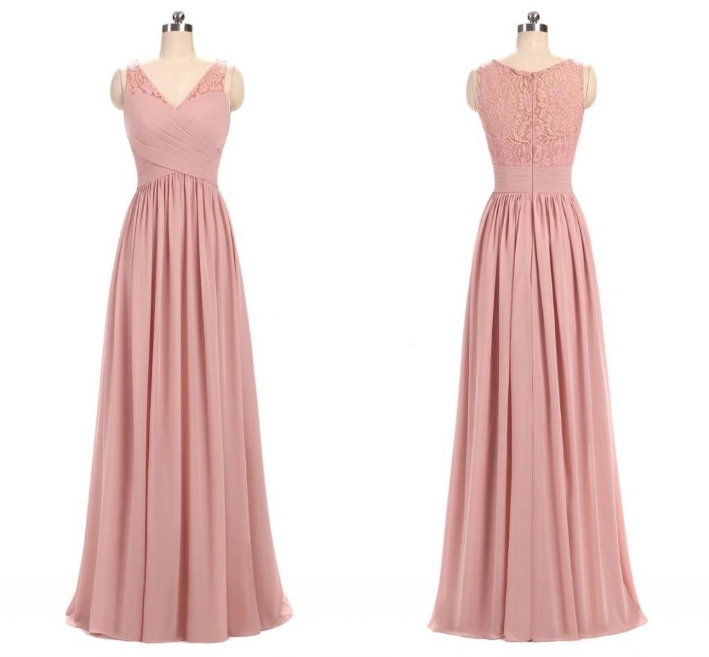 dusty rose lace bridesmaid dress