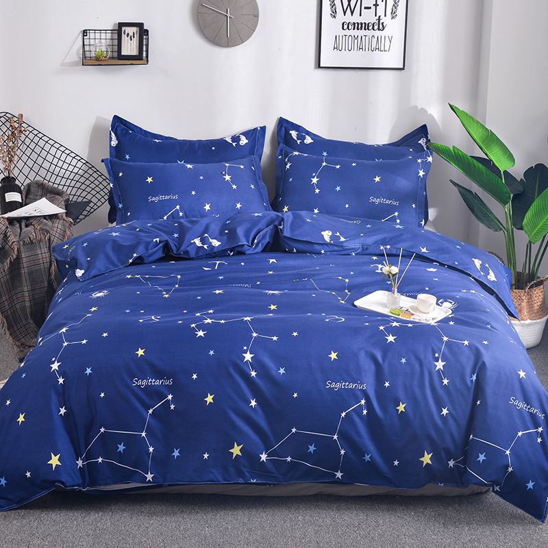 Nebula Constellation Bedding Set Stars Blue Duvet Cover