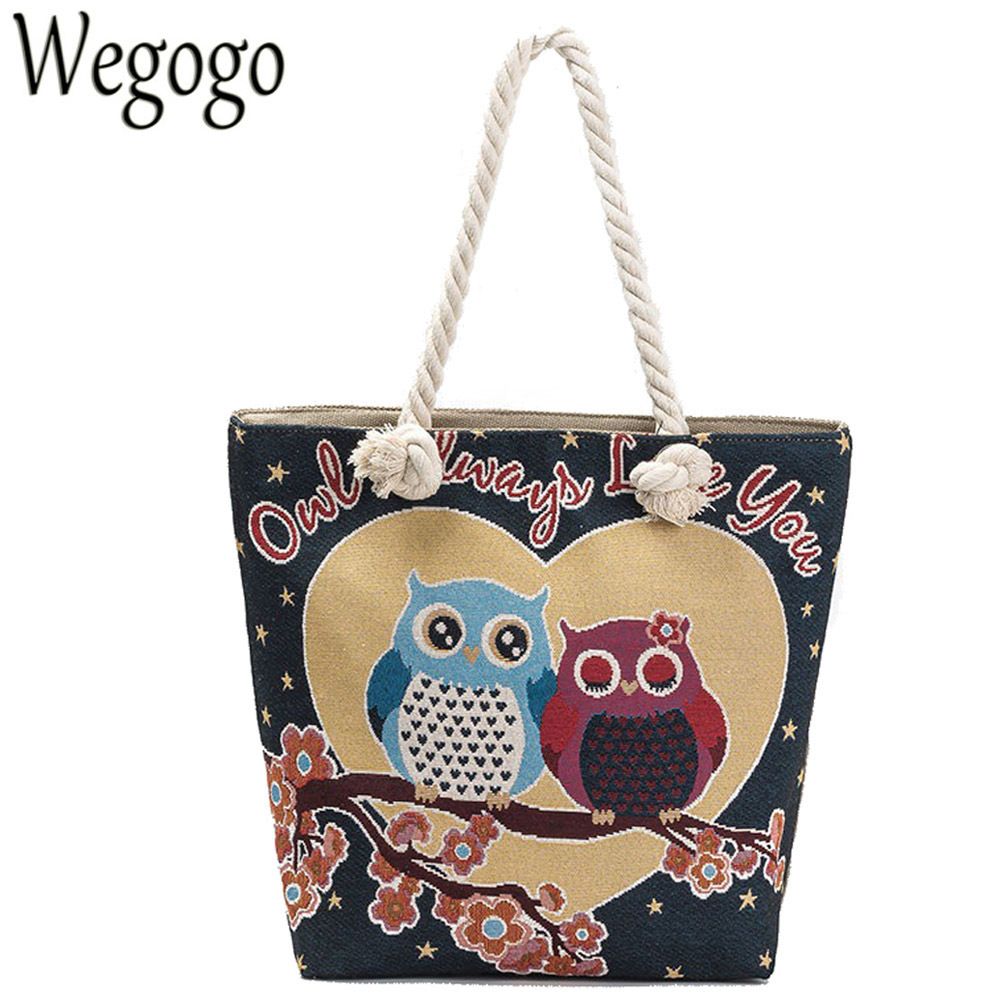 owl beach bag