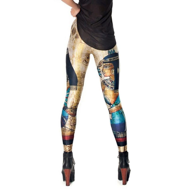 Compre Cuhakci Vintage Cleopatra Leggings Digital Impresso Sexy Mulheres Legging Plus Size Egito Farao Padrao Leggins K154 Barato Entrega Rapida E Qualidade Pt Dhgate