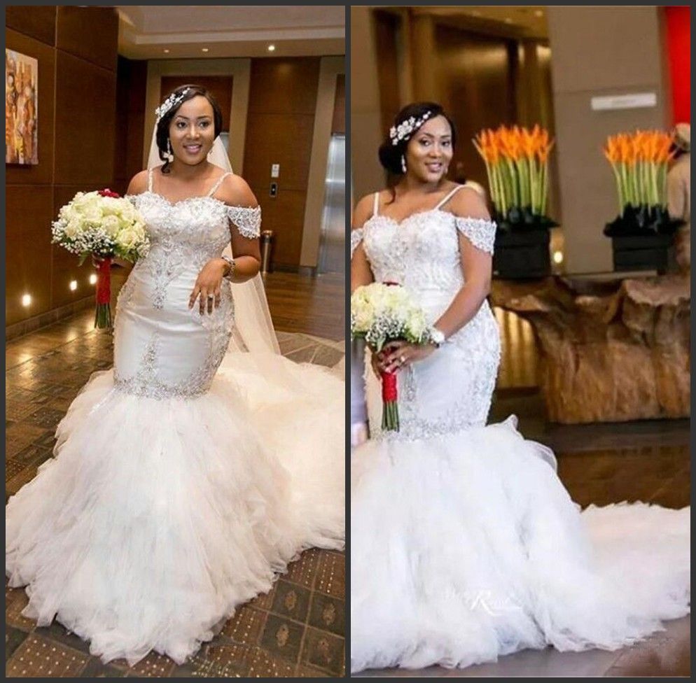 cold shoulder wedding dress plus size