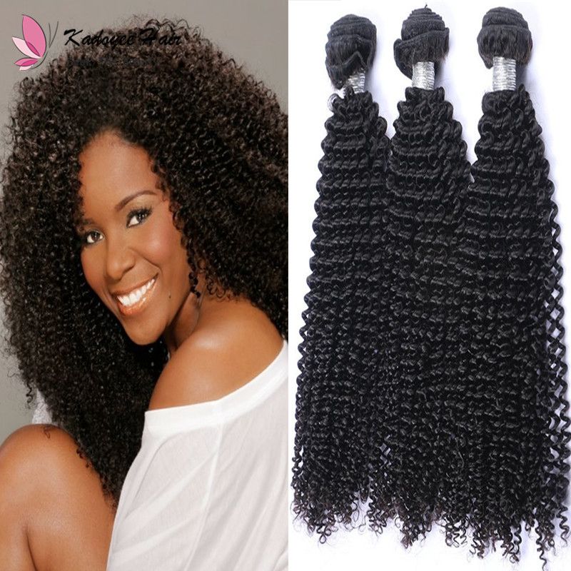Afro Kinky Curly Human Hair Weave Bundles 100g Pcs Indian Virgin