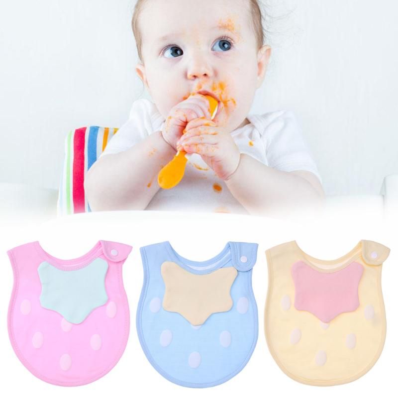 Cotton Soft Infant Baby Bibs Kid Feeding Bandana Newborn Burp Bib CB