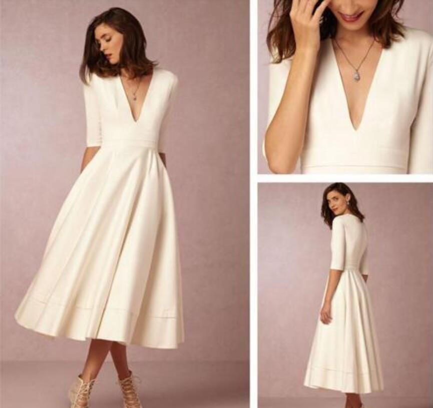 short white long sleeve wedding dress