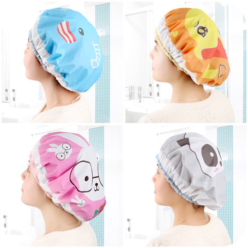 Adult Waterproof Bath Cap Female Cartoon Shower Cap Adult Waterproof Bath Cap Female Cartoon Shower Cap