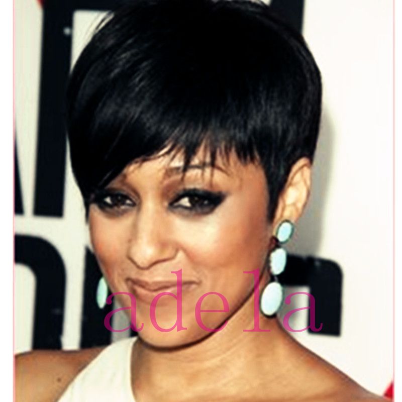 Baby Hair For Africans Natural Hair Pixie Cut Wig Straight Short