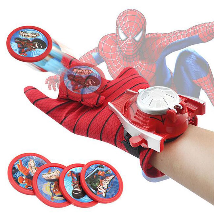 6 Nuevos juguetes de plástico Spider Man Cosplay Spiderman Glove 