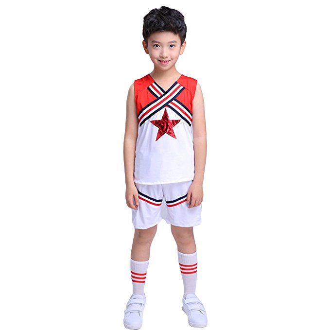 Grosshandel Kinder Jungen Red Cheerleader Uniform Kostum Kinder Jugend Red Star Cheer Outfit Von Auction 23 26 Auf De Dhgate Com Dhgate