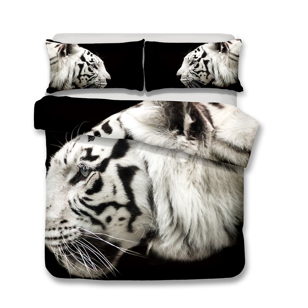 White Tiger Children S Bedding Set Full Size King Size Comforter