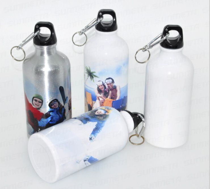 500ml White / Silver Blank Water Bottle Sublimation Heat Press Sports