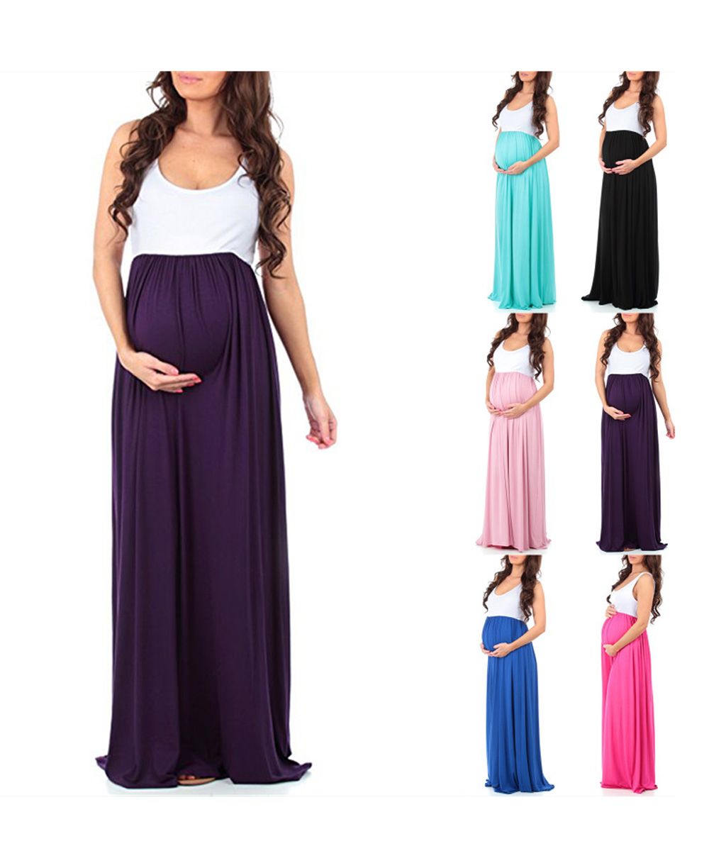 Purple Solid Long Sleeve Pregnancy Maternity Top Womens Pregnant Clothes