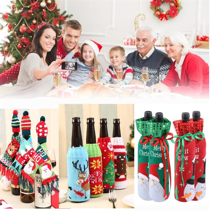 Handmade Wine Bottle Sweater Christmas Wine Bottle Gift Wrapping