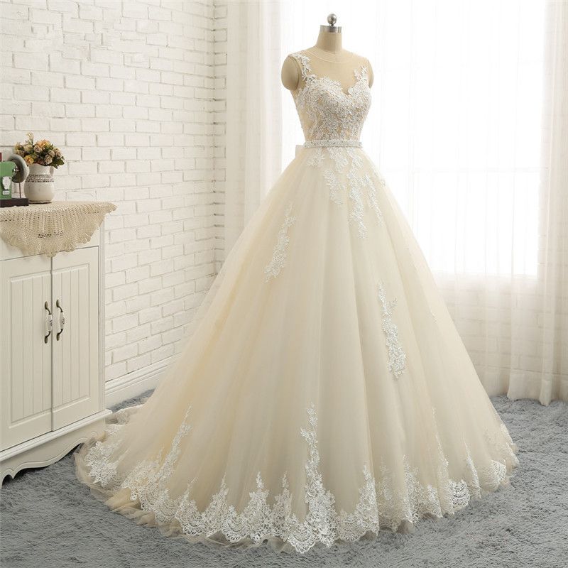 Acquistare Setwell Beige Abiti Da Sposa In Pizzo Beige Elegante Gioiello  Organza Organza Paese Abiti Da Sposa Abiti Da Sposa Perline Abito Da Sposa  Abito Da Sposa Con Cintura Economico | Consegna