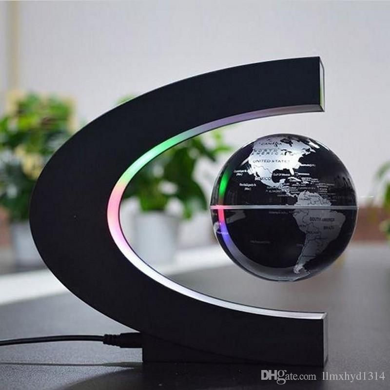 compre novedad c forma led mapamundi globo flotante levitacion magnetica luz antigravedad magia novela lampara cumpleanos decoracion del hogar