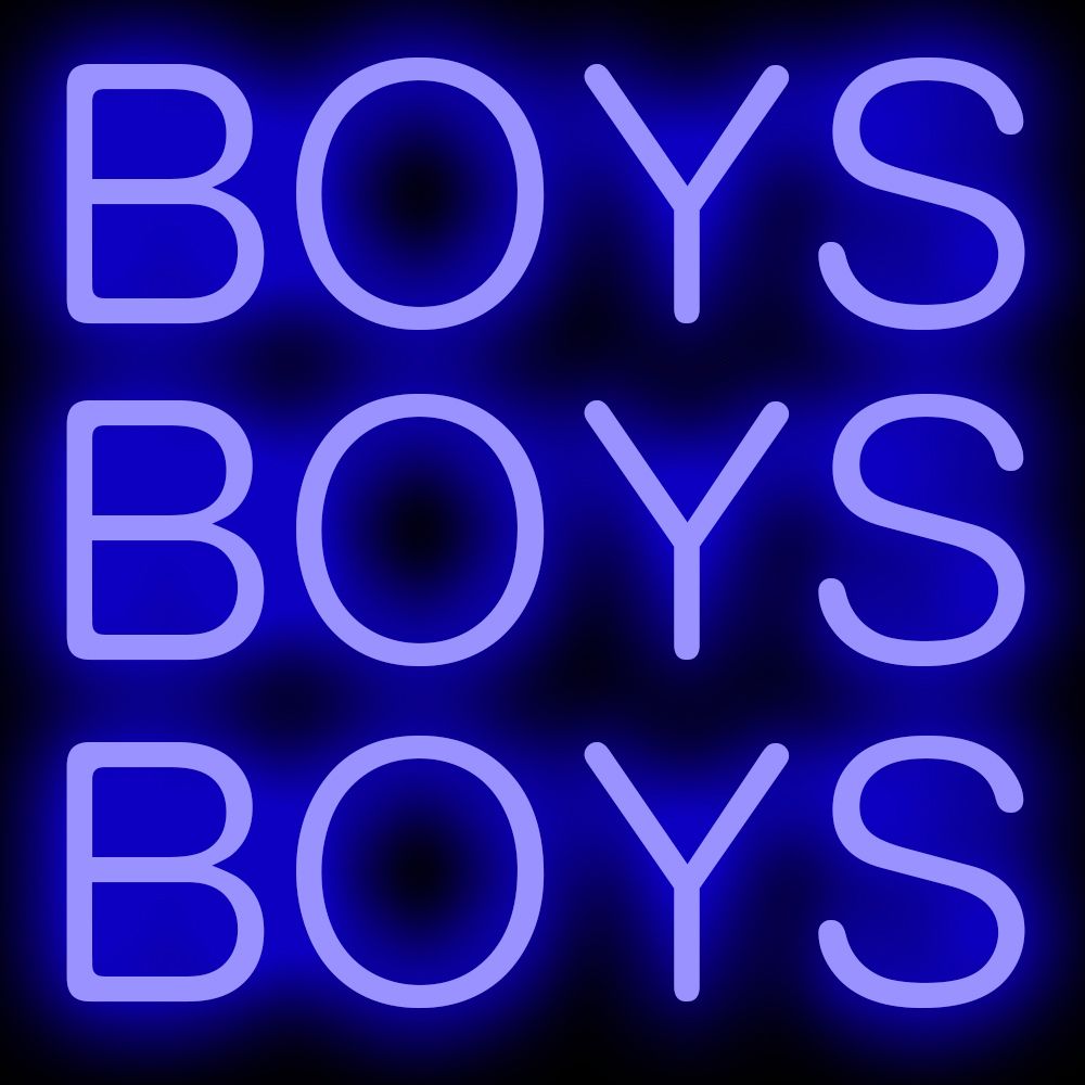 boys neon sign