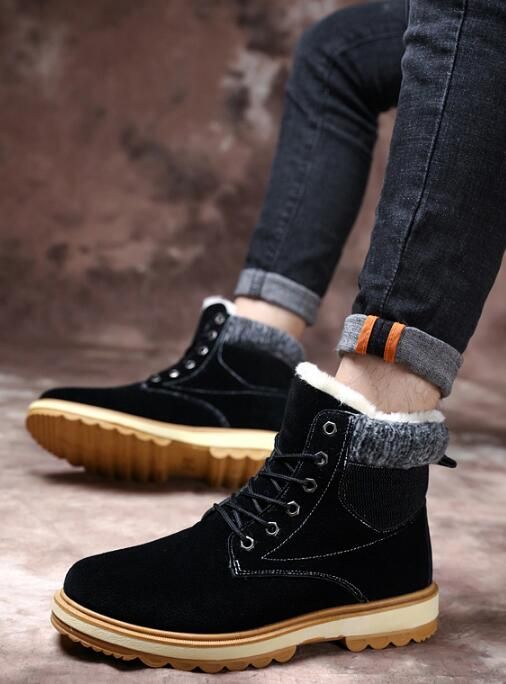 de nieve de invierno para hombre 2018 botas nuevas Coreano casual y gruesos cálidos