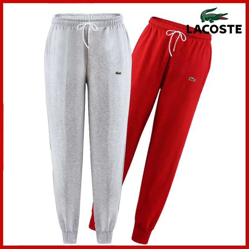 red lacoste joggers