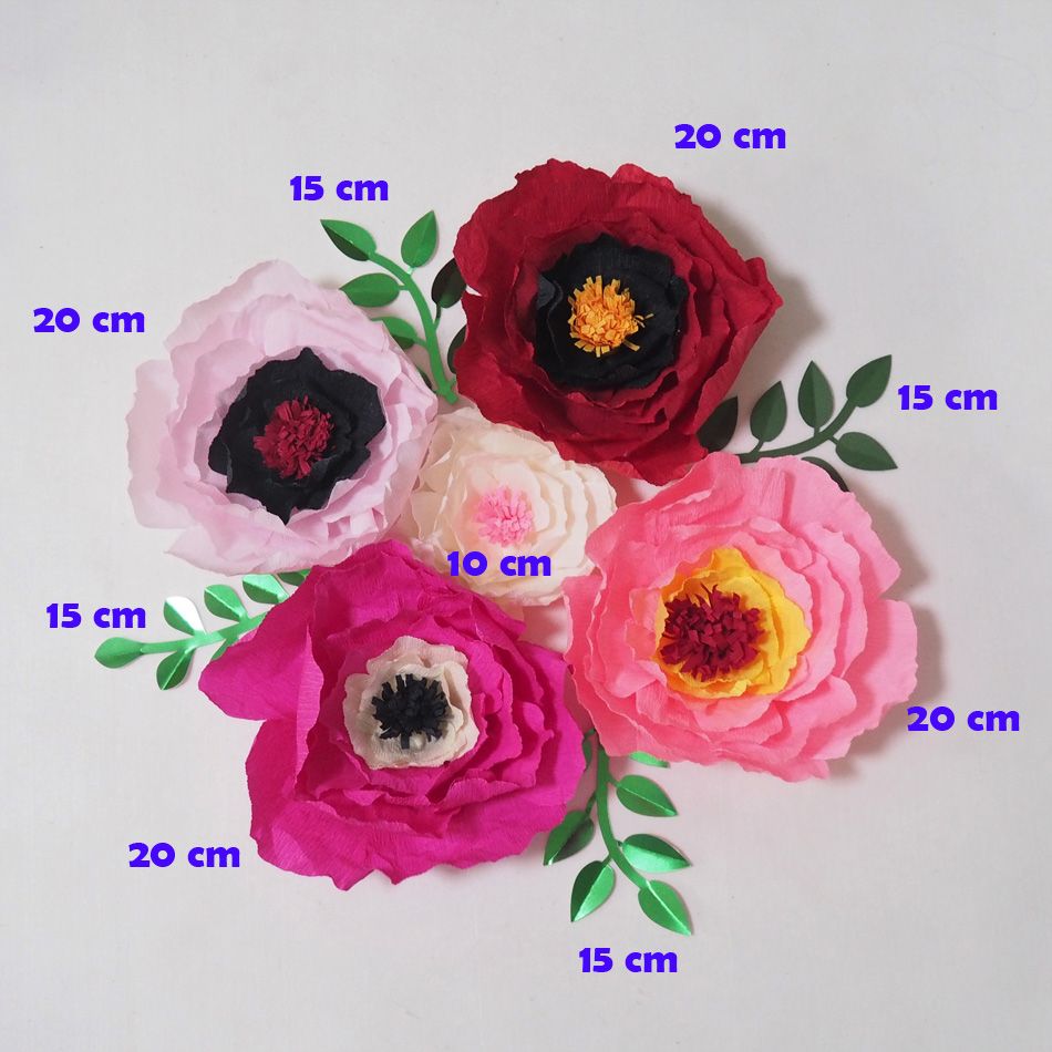 2019 giant crepe paper flowers artificial flores artificiale 4 leaves for wedding event backdrop baby nursery shower from diyunicornflowers 41 16 crepe paper flower