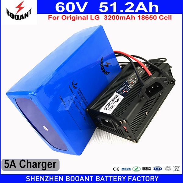 Use Original Lg 18650 Cell 60v 51 2ah For Bafang Bbs 3000w Motor Scooter Li Ion Battery With 5a Charger 70a Bms Battery Lights Battery Maintainer From Liuzedongnnnn 1 171 15 Dhgate Com