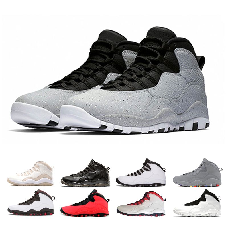 Compre Nike Air Jordan Retro 10 Shoes Designer 10 10s Mens Cement Westbrook  PE Top Trainers Zapatillas De Baloncesto Estoy Detrás Negro Blanco Azul  Rojo Hombres Athletic Sport Sneakers Tamaño 41 47