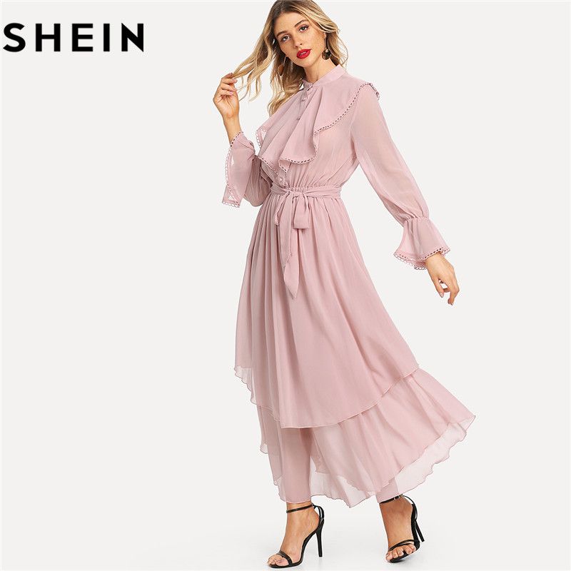 Shein Pink Maxi Dress Hot Sale, UP TO ...