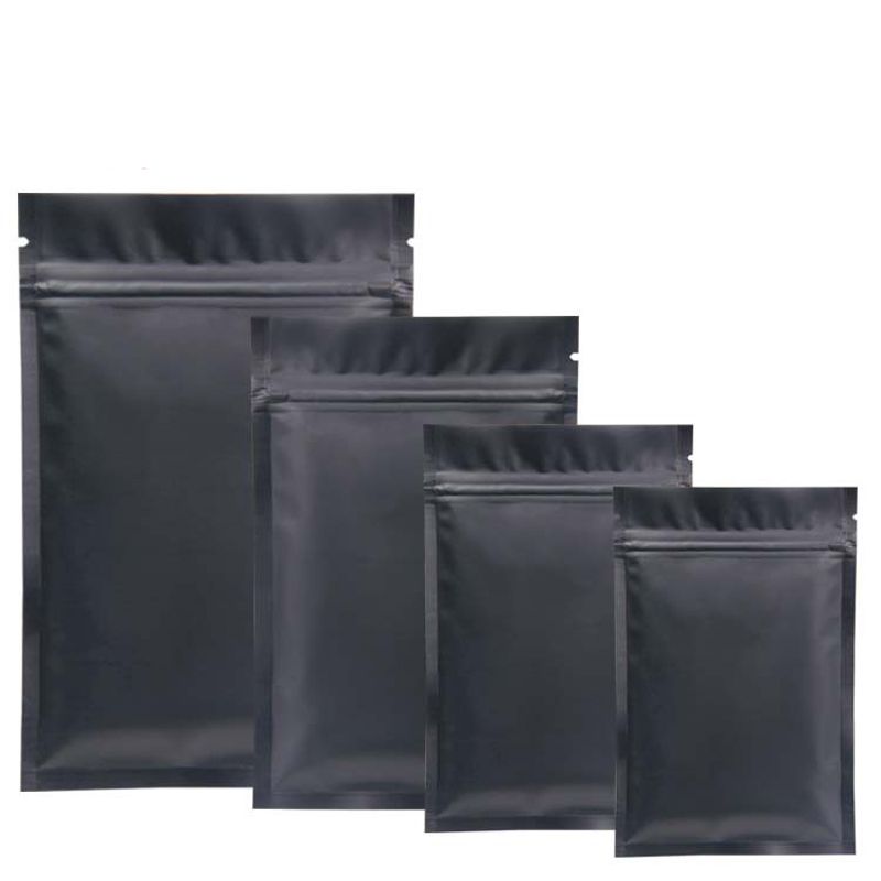 Wholesale Black Mylar Bags Aluminum Foil Zipper Bag For Long Term