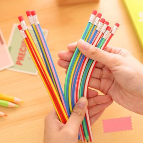 2 Biegsamer Weicher Bleistift mit Radiergummi