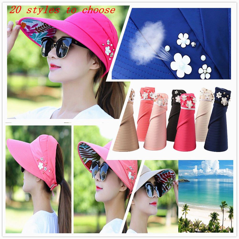 Fashion Foldable Roll Up Wide Brim Straw Sun Visor Floppy Cap Cowboy Sunhat USA