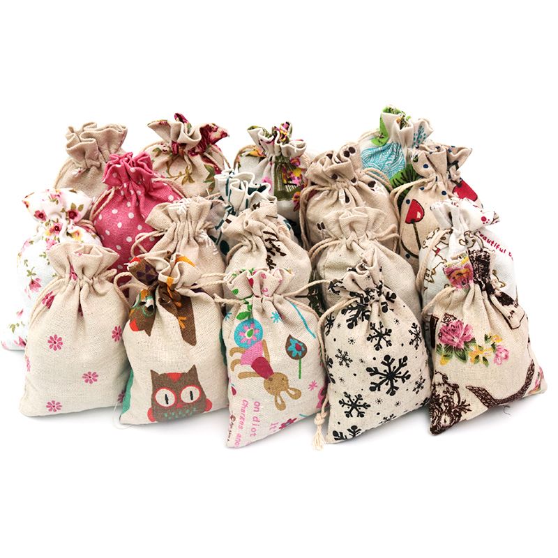 5pcs Jewelry Bags Small Gift Pouches Sundries Bags Drawstring Earphone  Gifts Pouches