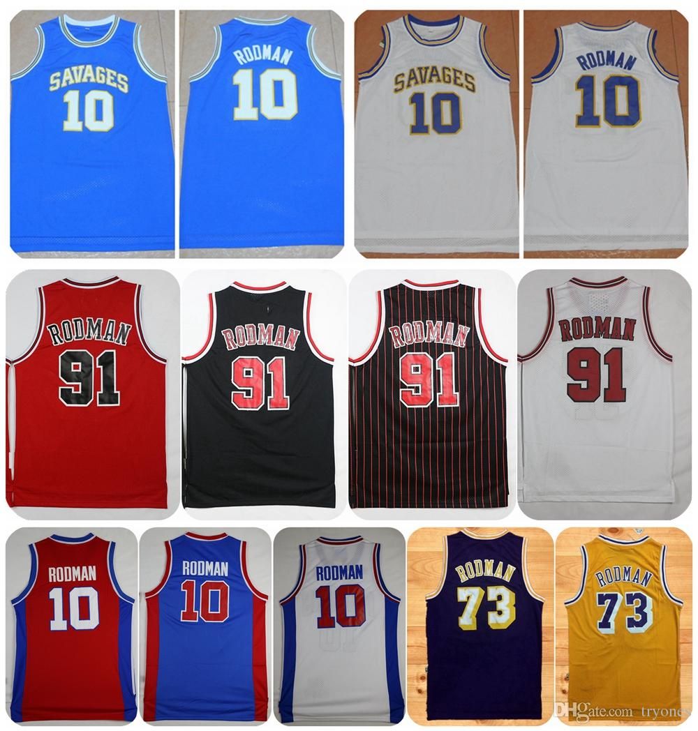 dennis rodman basketball jersey