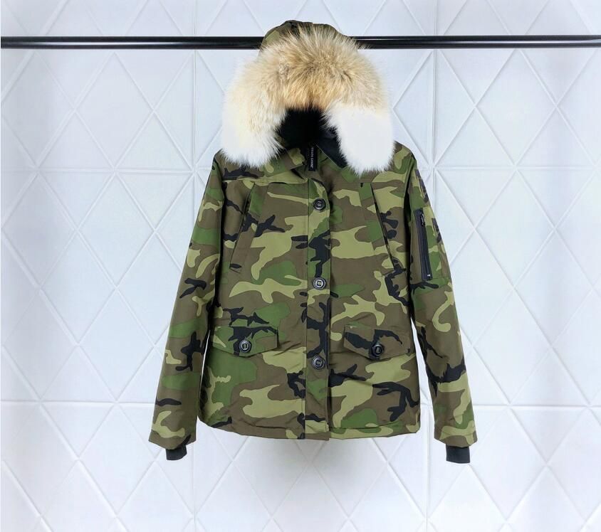 camo goose down jacket
