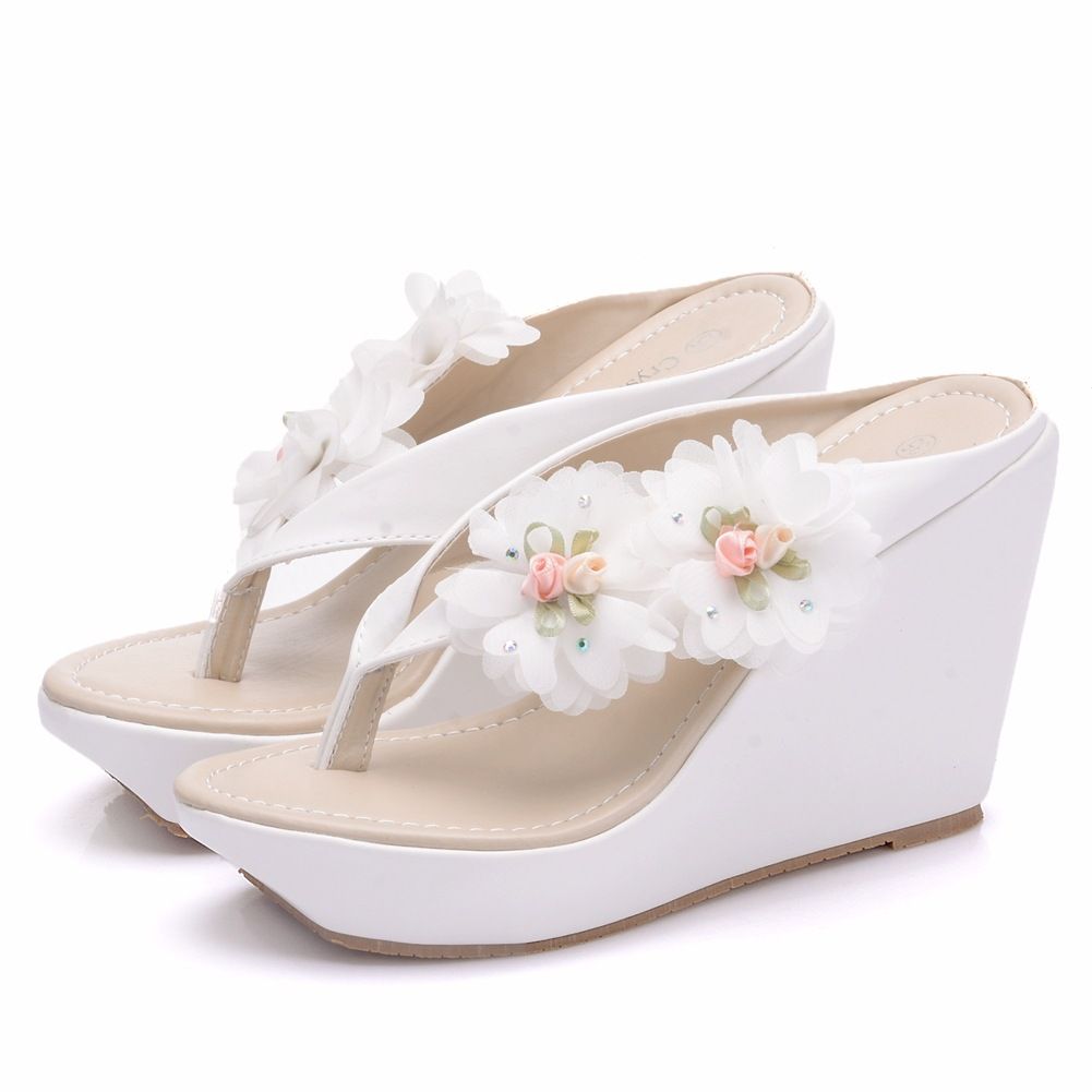 platform wedding flip flops