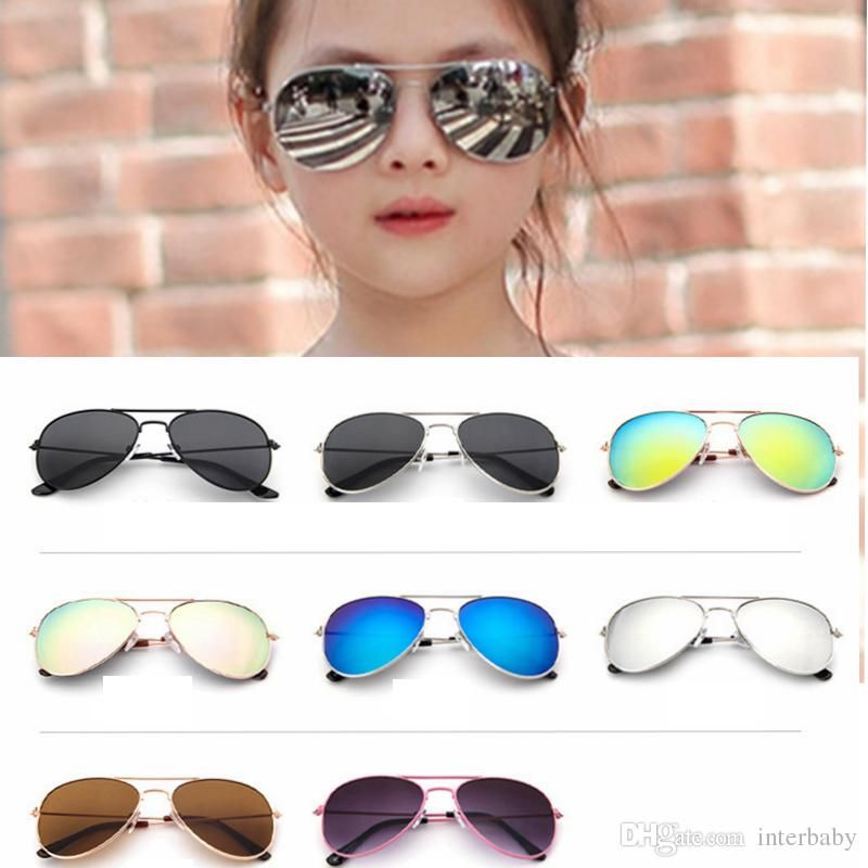 Kids Boys Girls Designer Style Sunnies Childrens Classic Aviator Sunglasses