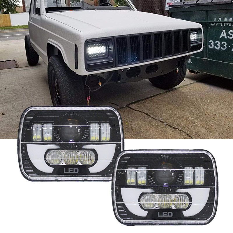 7x6 LED Headlights GoodRun 5x7 Rectangle High/Low beam With White DRL Light Dot Approved for Jeep Wrangler YJ Cherokee XJ H6054 H6054LL 6054 H5054 H6014 H6052 6052 6053 69822 2pcs 7x6 LED Headlights GoodRun 5x7 Rectangle High/Low beam With White DRL Light Dot Approved for Jeep Wrangler YJ Cherokee XJ H6054 H6054LL 6054 H5054 H6014 H6052 6052 6053 69822 2pcs