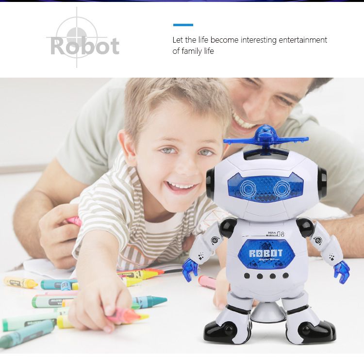 Bailar eléctrica Hexápodo acero Robot de música ligera del regalo de los niños de cumpleaños del juguete Bailar eléctrica Hexápodo acero Robot de música ligera del regalo de los niños de cumpleaños del juguete