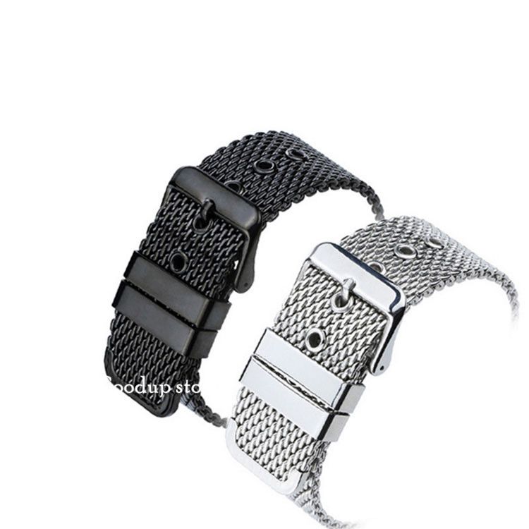 black metal mesh watch band