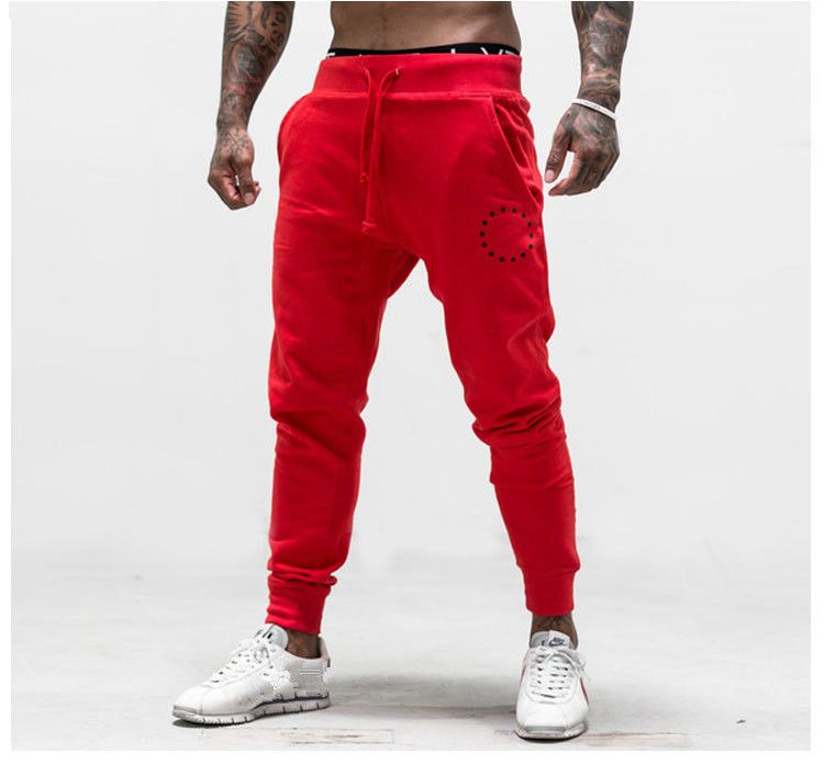 red casual pants